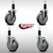 Service Caster 5'' SS Gray Poly Wheel Swivel 1-1/4'' Expanding Stem Caster Set 2 Brakes, 4PK SCC-SSEX20S514-PPUB-2-TLB-2-114 - alternate 2